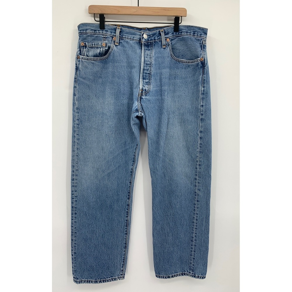 Vintage Levis 501 Jeans Men 36x30 Blue Button Fly Made USA 501-0193 (Tag 38x30)